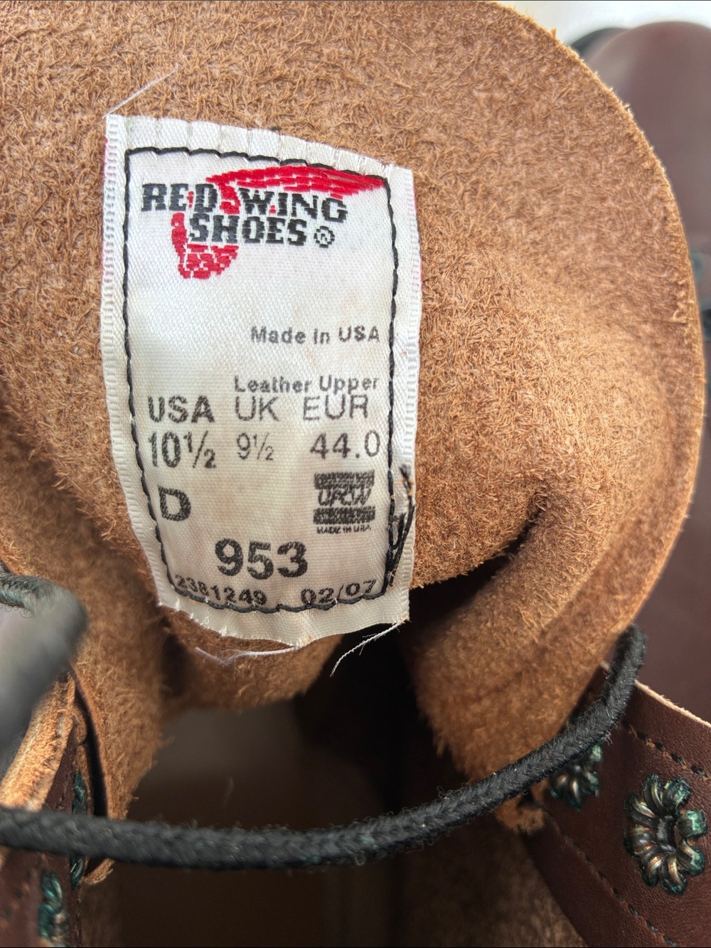 Red Wing Shoes Brown Leather Lace-Up Work Boots nearly new but need work - Picture 10 of 13
